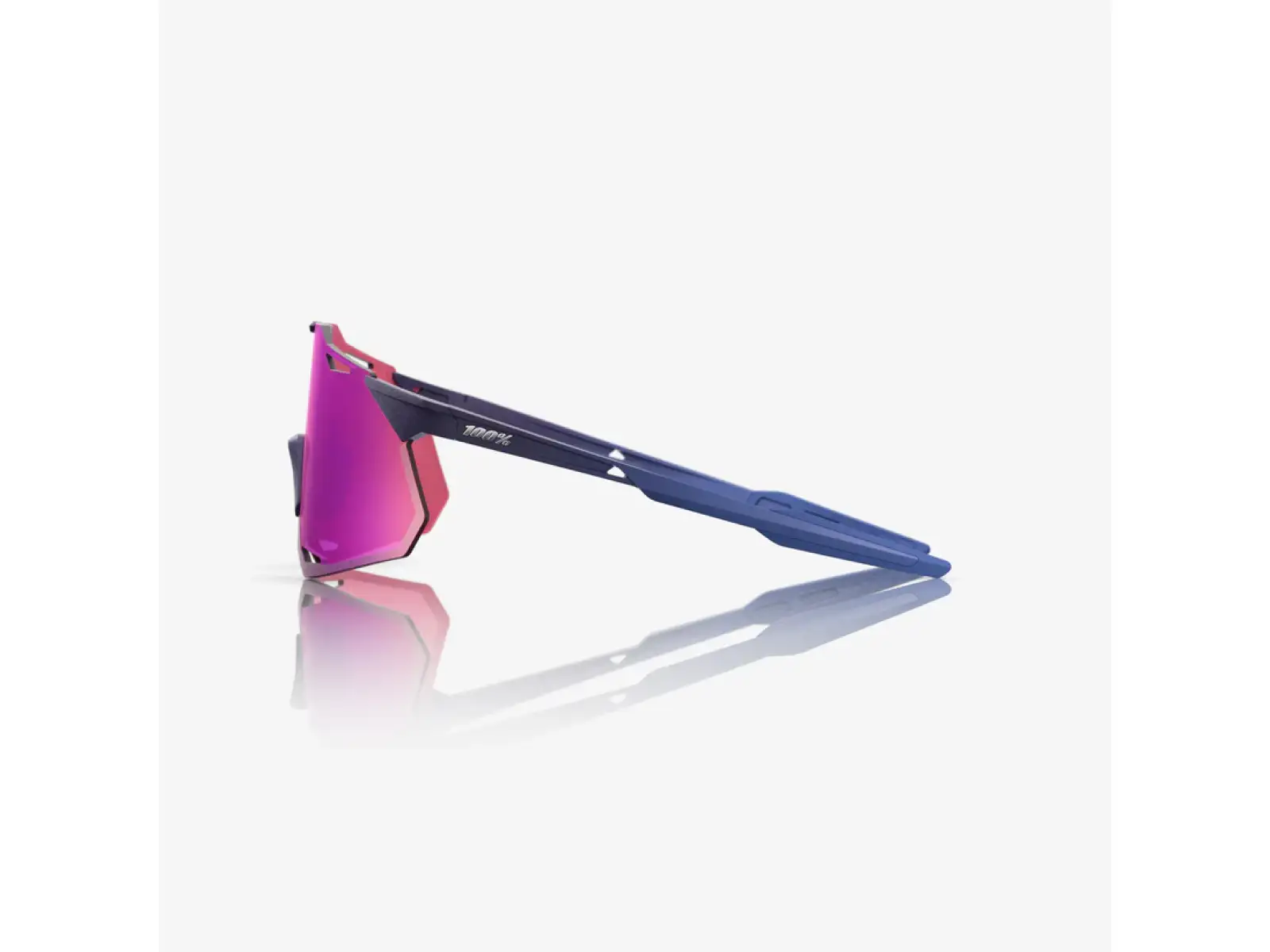 100% Hypercraft XS Brille Satin Storm Metallic/Purple Multilayer Mirror