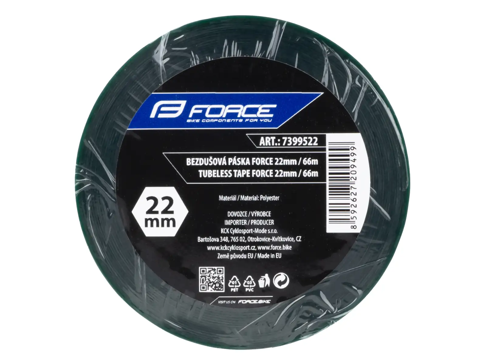 Force Tubeless Schlauchband 22 mm x 66 m grün