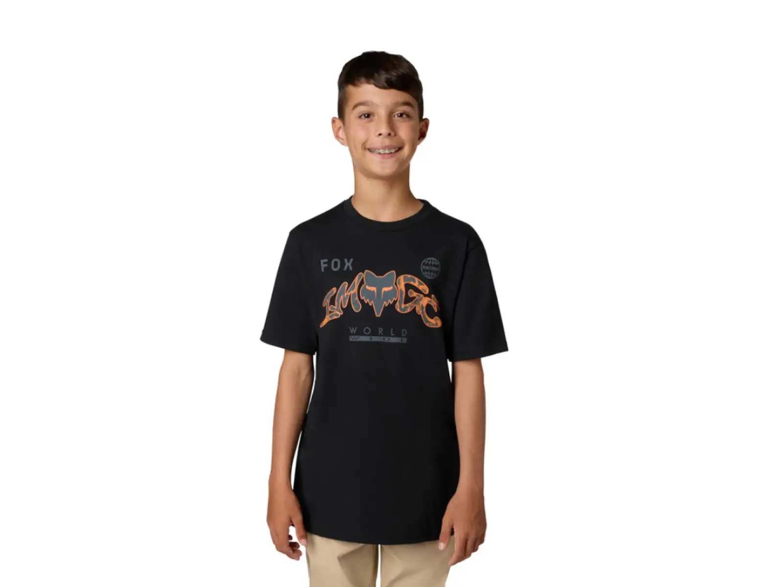 Fox Yth Image Print Kinder T-Shirt Kurzarm Ultra Black