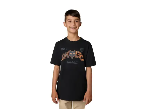 Fox Yth Image Print Kinder T-Shirt Kurzarm Ultra Black