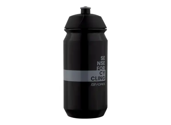 Die Force Fine Fahrradflasche 500 ml in Schwarz/Grau.