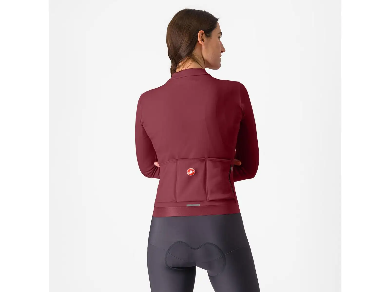 Castelli Espresso Thermal Damen Jersey Deep Bordeaux.