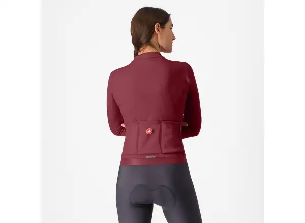 Castelli Espresso Thermal Damen Jersey Deep Bordeaux.