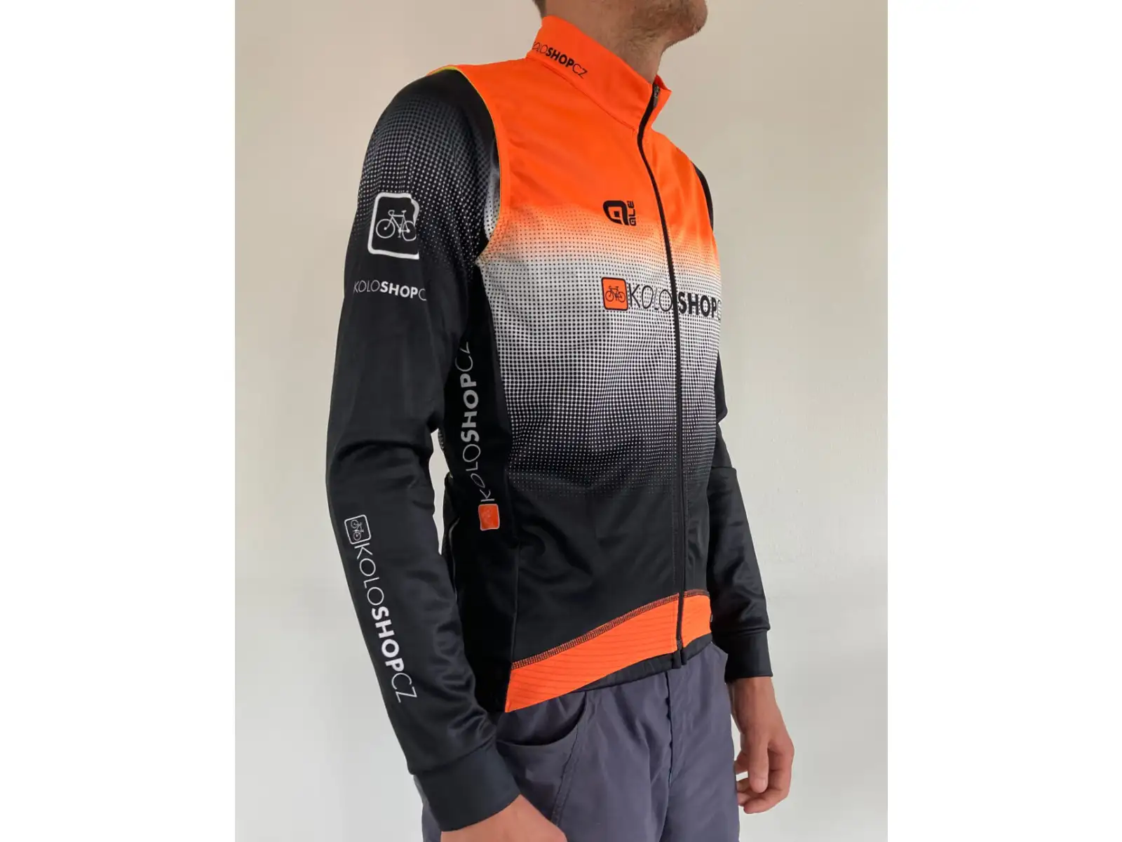Alé PR System Koloshop Herren-Windweste mit Taschen Orange