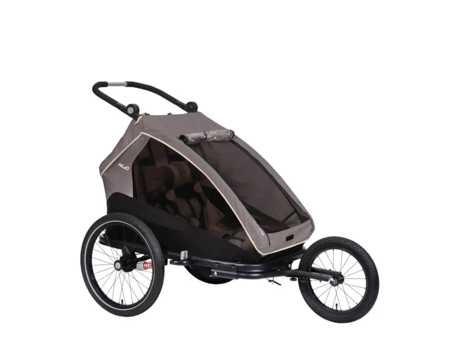 XLC DUO's BS-C10 Kinder-Doppelanhänger 20" grau/beige/anthrazit