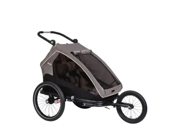 XLC DUO's BS-C10 Kinder-Doppelanhänger 20" grau/beige/anthrazit