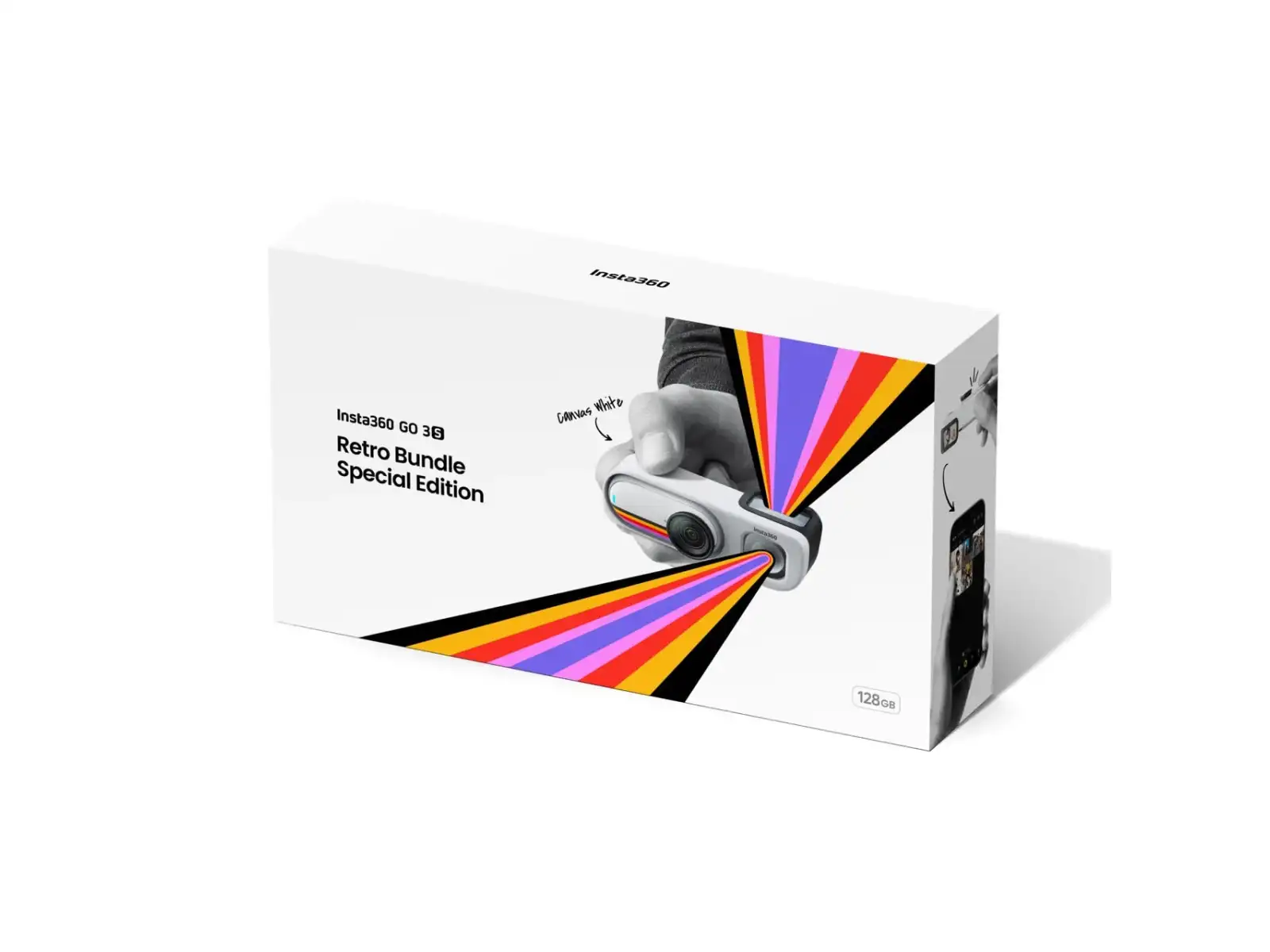 Insta360 GO 3S Kamera Retro Bundle 64 GB Sonderedition weiß