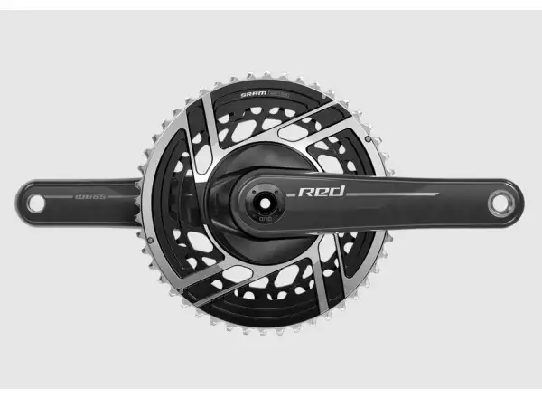 Sram Red E1 DUB Straßenkurbel mit 50/37 Zähnen.
