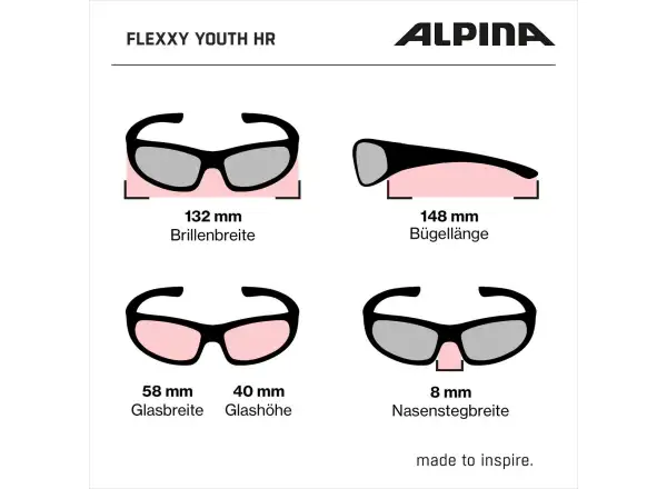 Alpina Flexxy Youth HR Kinderbrille Blue-Red Matt/Blue mirror