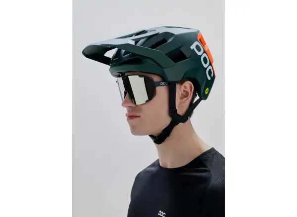 POC Kortal Race MIPS MTB Helm Pargasite Green Matt/Fluorescent Orange Matt