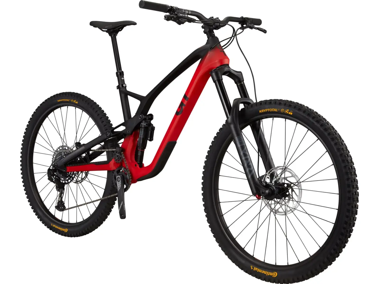 GT Force 29 Carbon Elite Fully Suspended Mountain Bike Red