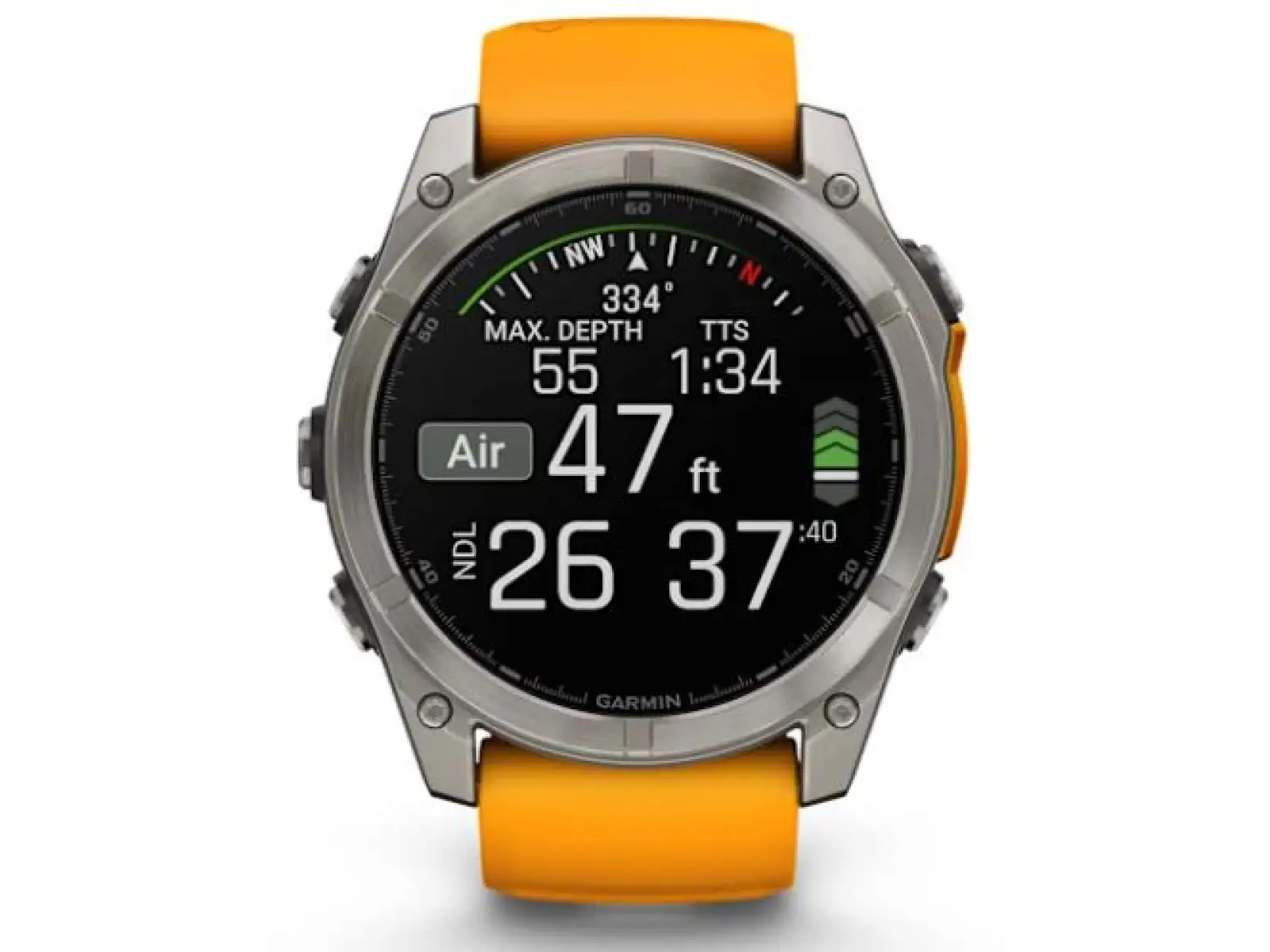 Garmin fenix 8 - 51 mm AMOLED Sapphire Smartwatch Titanium Orange/Graphite