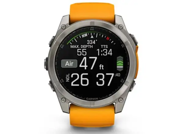 Garmin fenix 8 - 51 mm AMOLED Sapphire Smartwatch Titanium Orange/Graphite