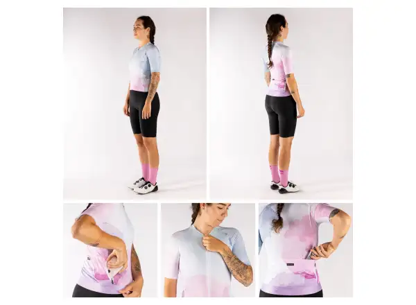 Force Splash Lady Damen Trikot kurzarm pink/blau