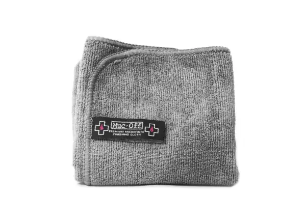 Muc-Off Mikrofaser Poliertuch, Tuch 40x40 cm, grau.