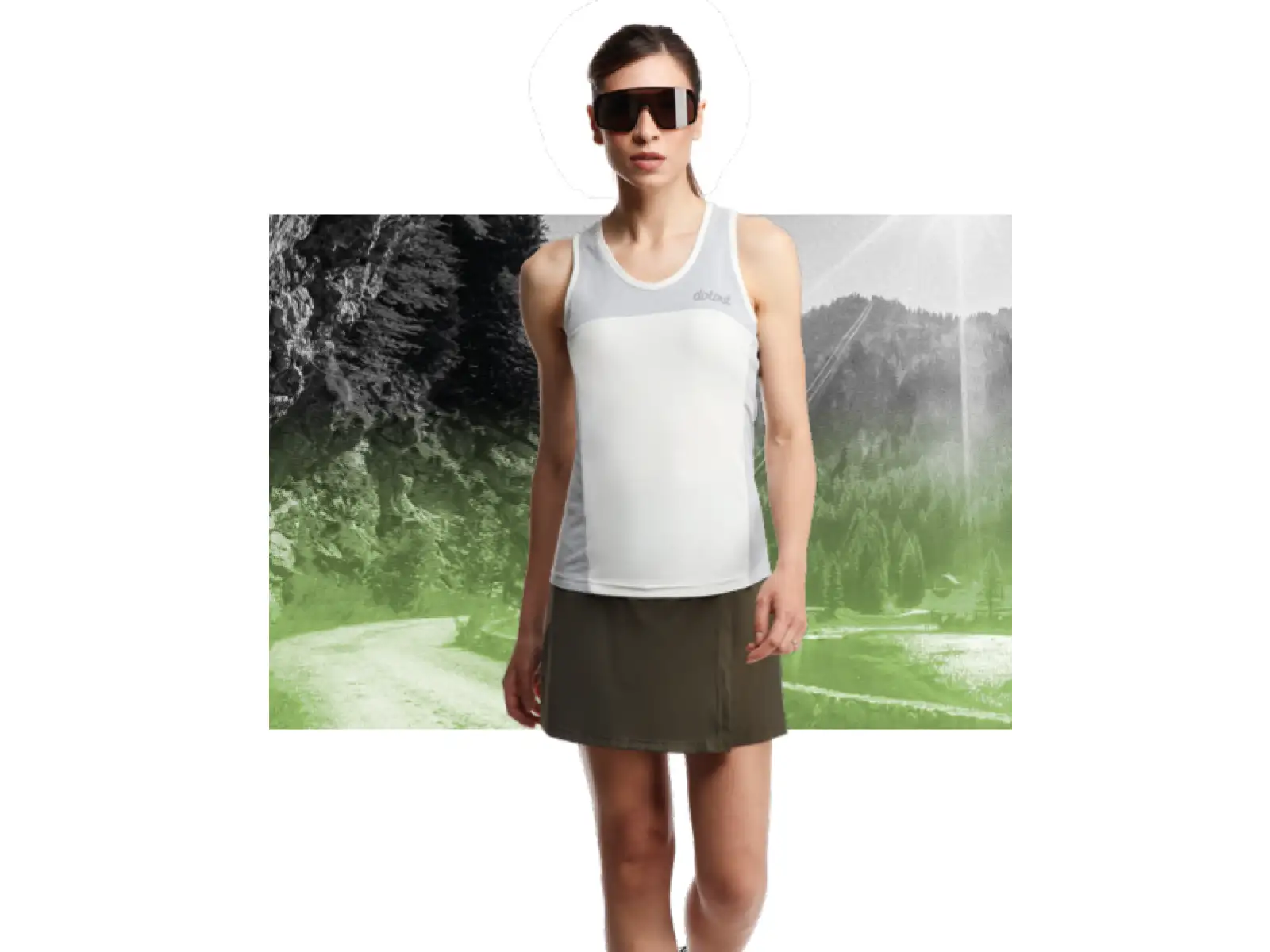 Dotout Stone Damenärmelloses Trikot Creme