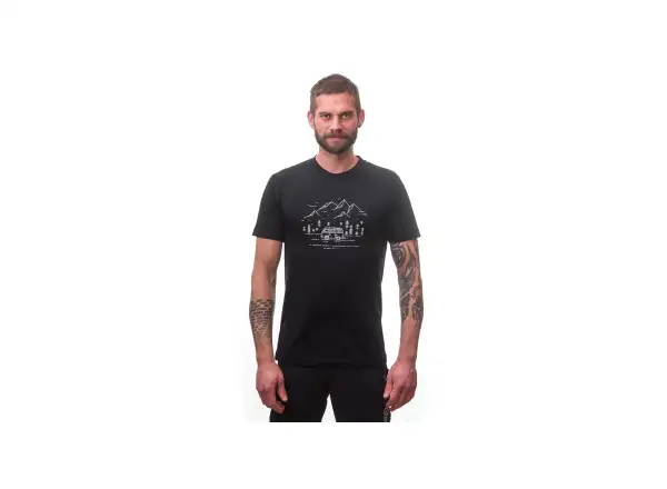Sensor Merino Active PT Van Life Herren T-Shirt kurzarm schwarz