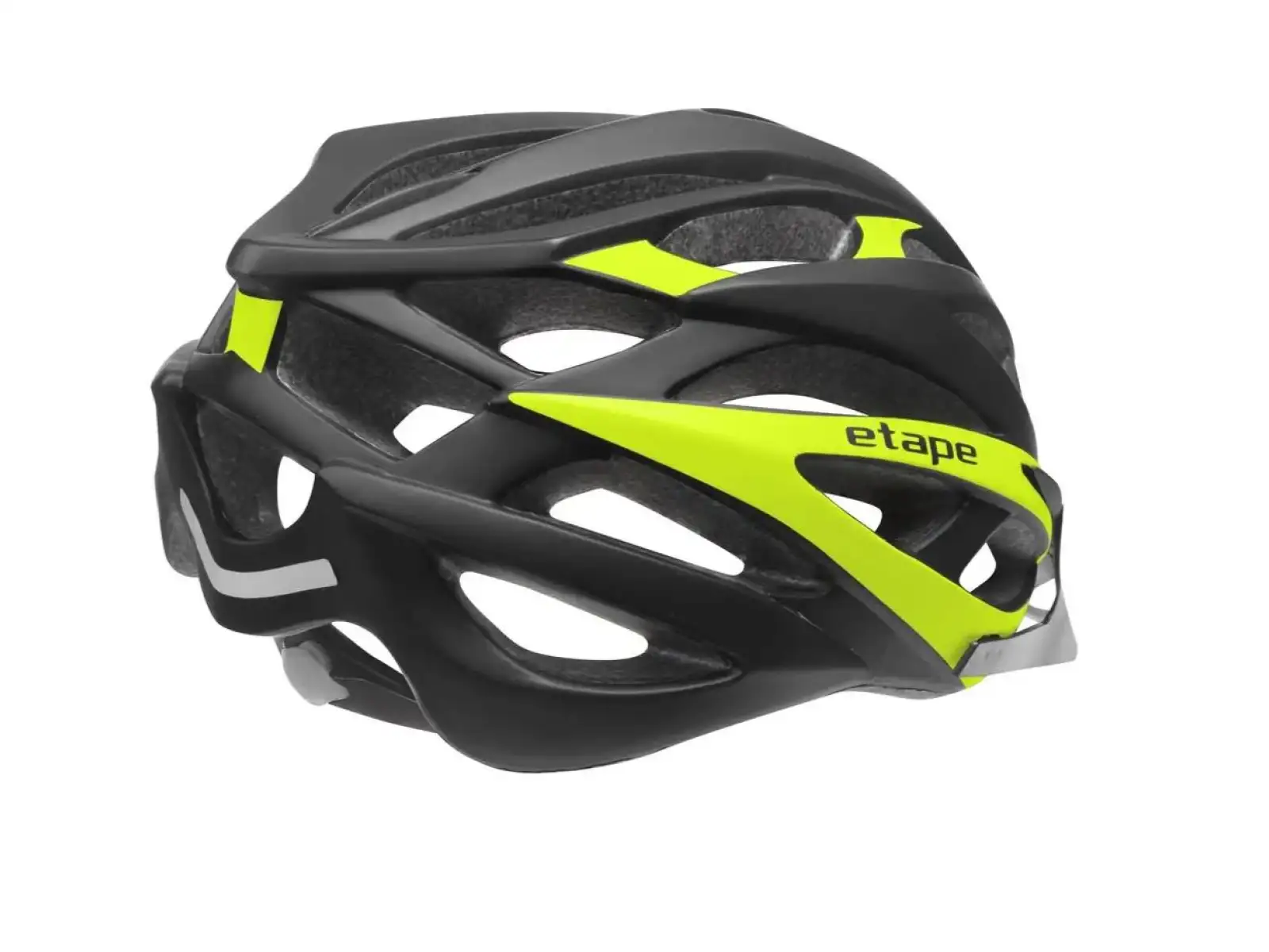 Etape Magnum Fahrradhelm schwarz/gelb fluoreszierend matt