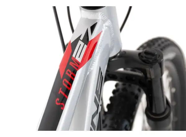 Rock Machine Storm 27 MD Kinderfahrrad Gloss Silver/Black/Red