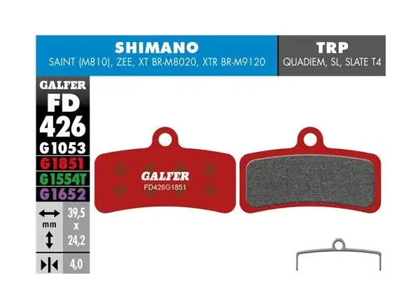 Galfer FD426 Advanced G1851 Bremsbeläge für Shimano/Tektro/TRP.