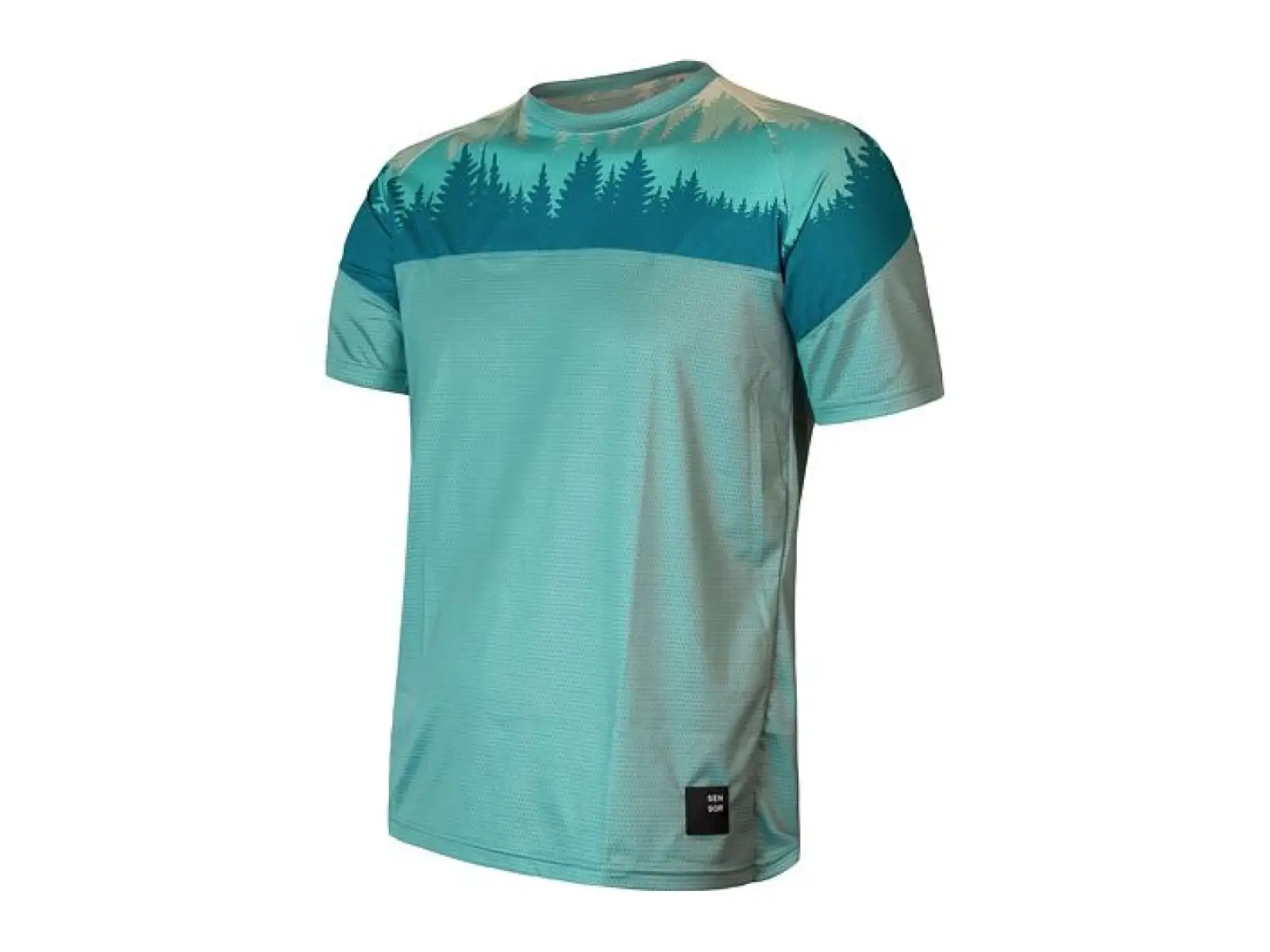 Sensor Coolmax Impress Herren T-Shirt Kurzarm Mint/Trees