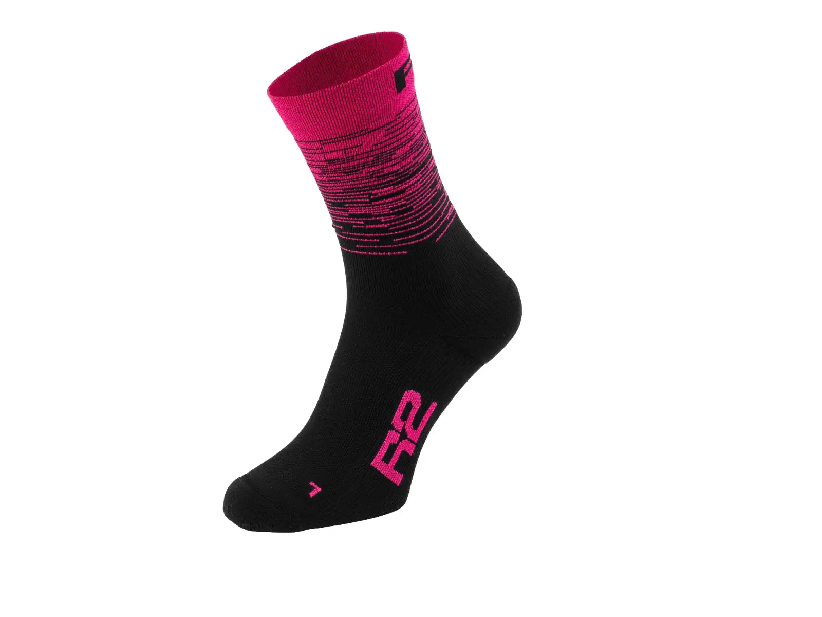R2 Race Fahrradsocken schwarz/pink