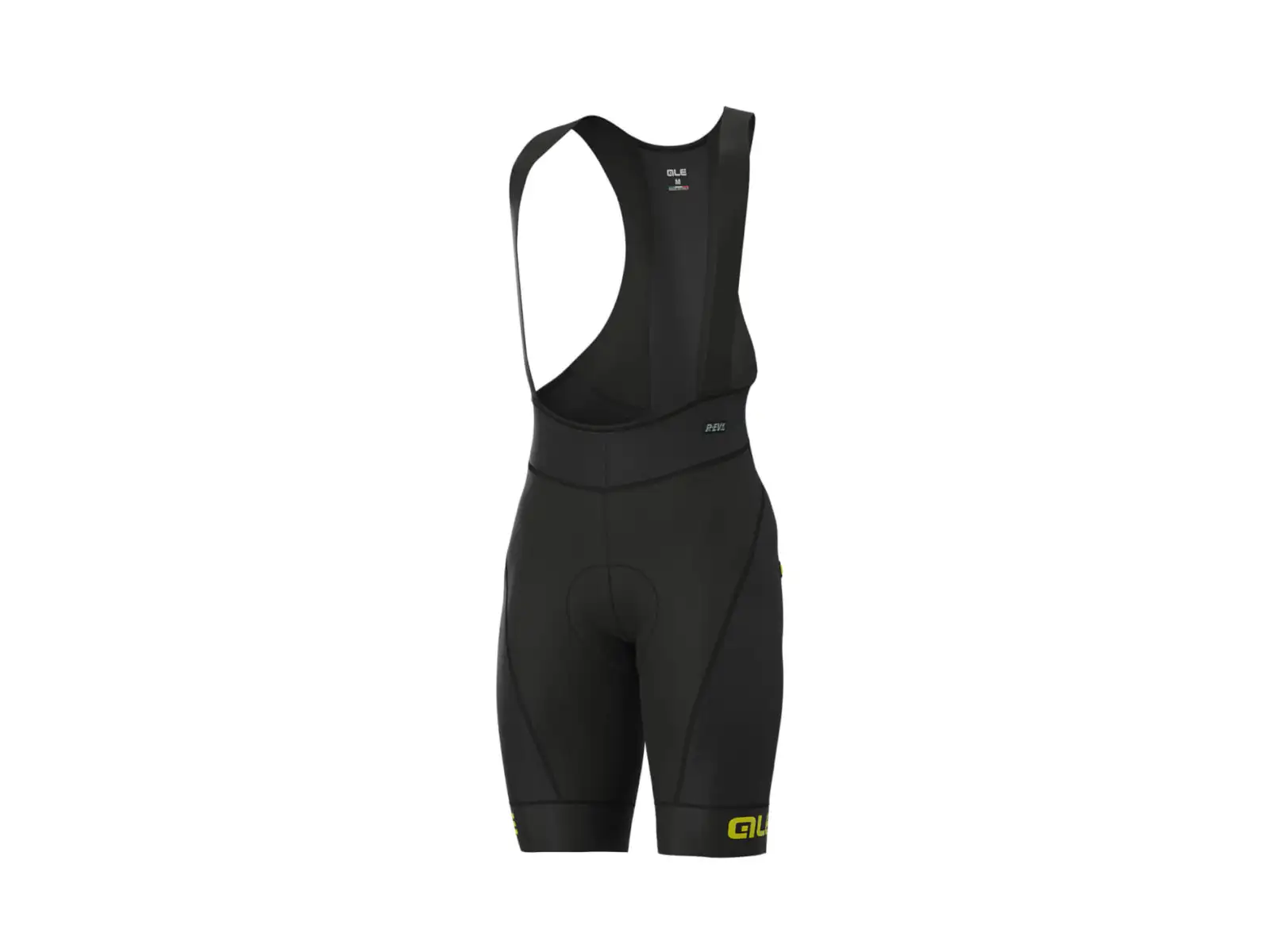 Alé R-EV1 Agonista Plus Herren Shorts mit Polsterung und Latz Black/Fluo yellow