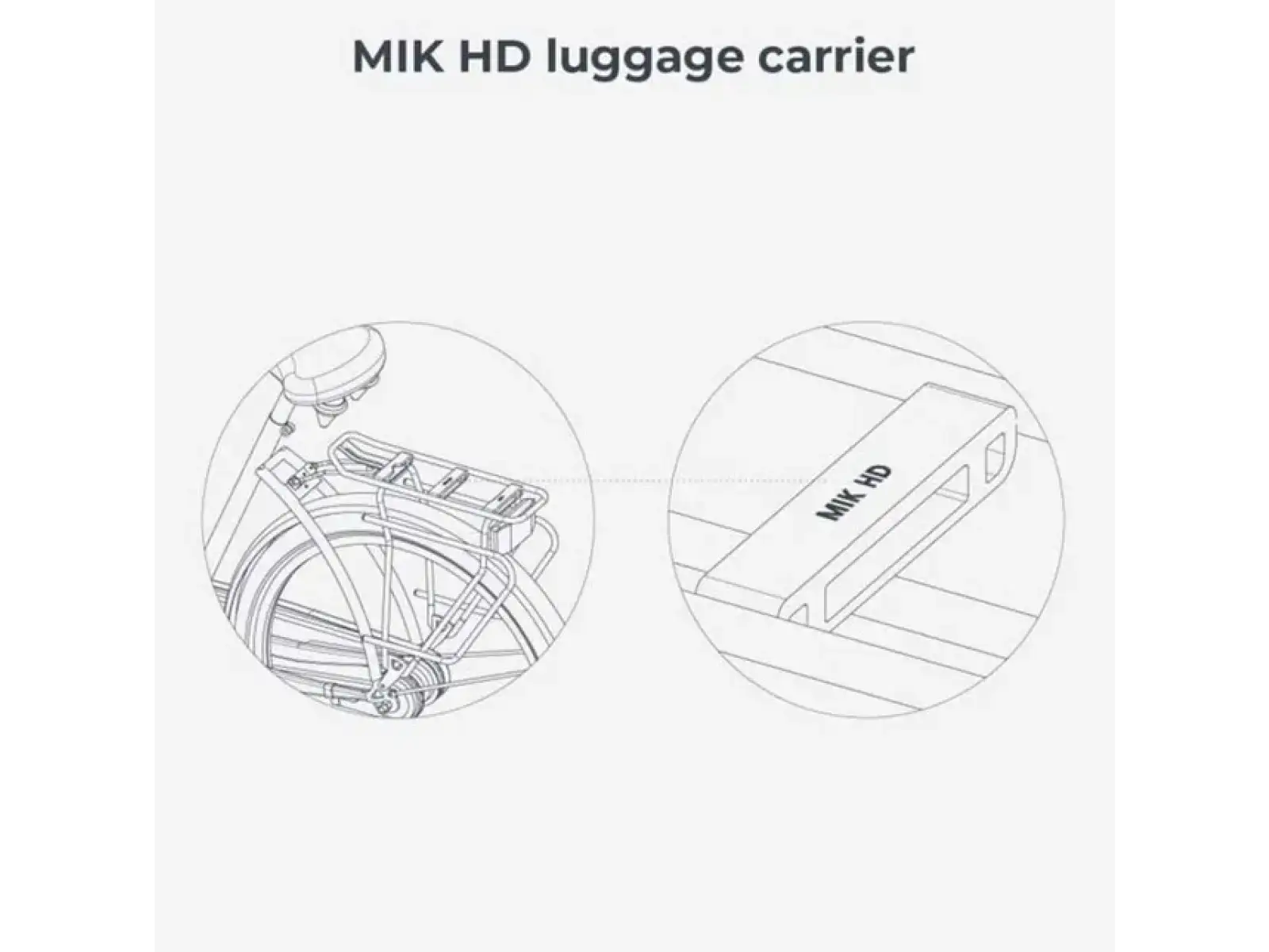 Urban Iki Ta-ke hinterer Fahrradsitz für MIK Träger Bincho Black/Kurumi Brown
