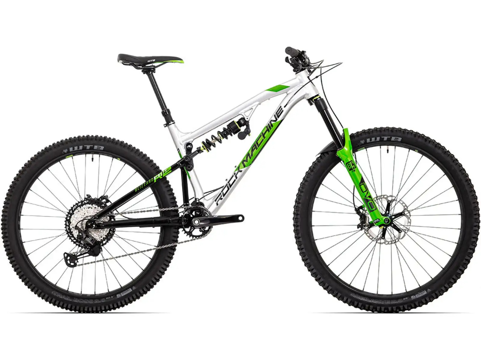 Rock Machine Blizzard 90-297 RZ silber/grün Fully Mountainbike
