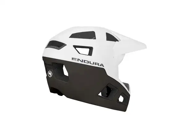 Endura SingleTrack Full Face Helm Weiß