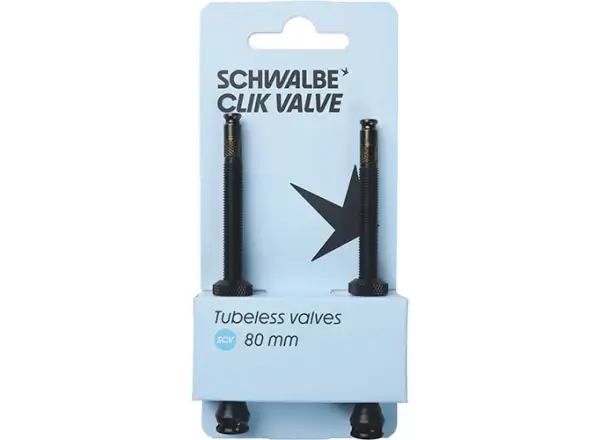 Schwalbe Clik schlauchlose Ventile 80 mm schwarz