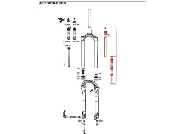 Rock Shox Solo Air Spring Ersatz-Feder für Judy und 30