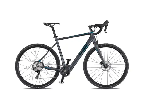 4Ever Engrave Pro Gravel E-Bike in Titan/Metal Blue - ein leichtes Elektrofahrrad.
