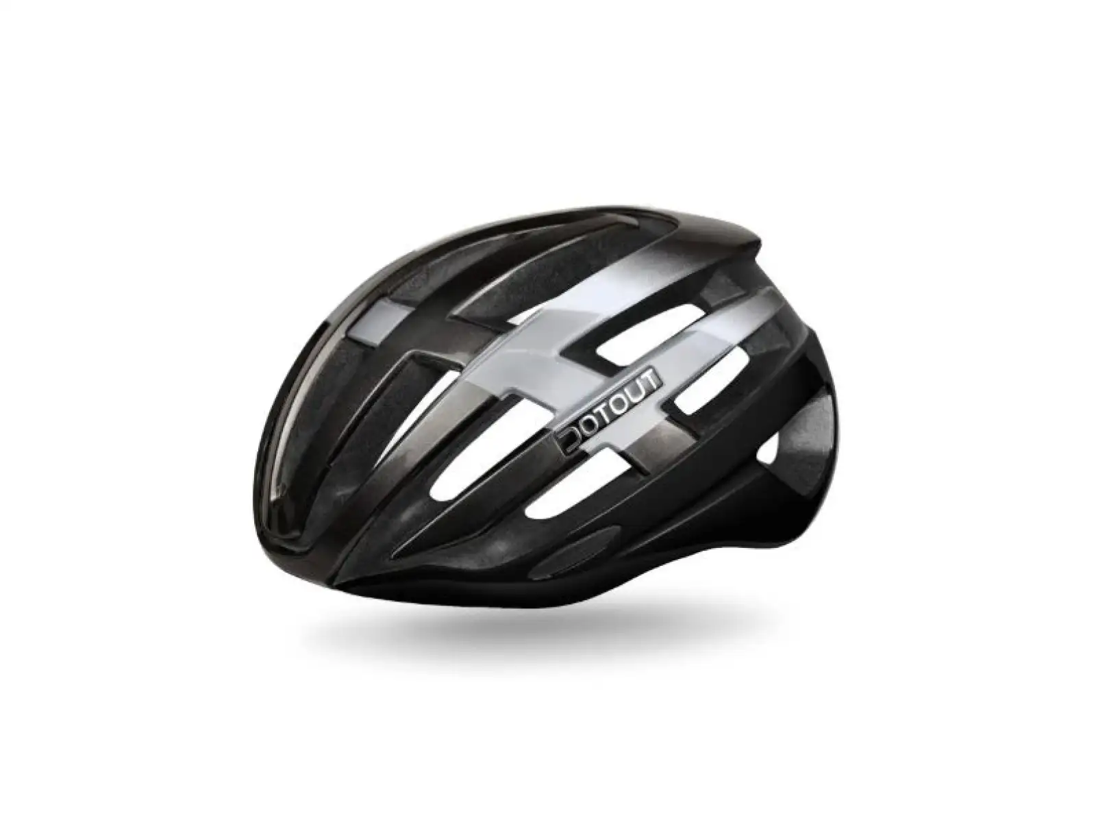 Dotout Targa Helm Glänzendes Schwarz/Glänzendes Grau XS/M
