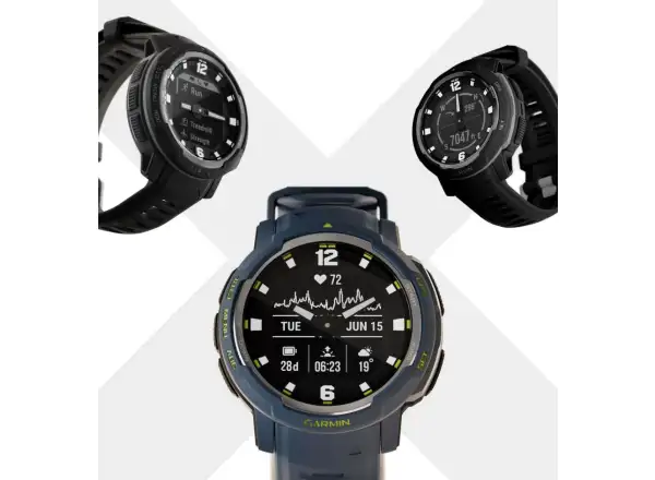 Garmin Instinct Crossover Standard Edition Smartwatch Schwarz