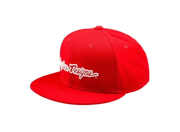 Troy Lee Designs Flat Bill Kappe Signature Team Red