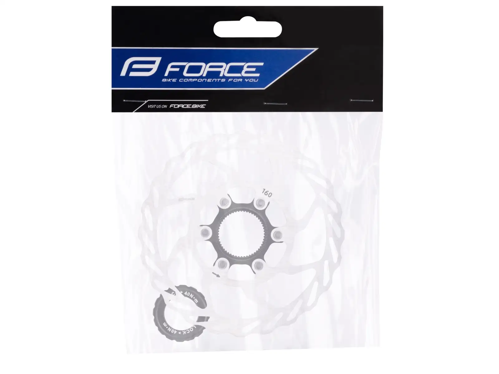 Force Center Lock 160 mm Bremsscheibe Silber