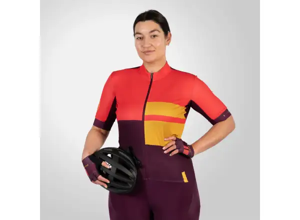 Endura FS260 Print Damen Trikot Kurzarm Pomegranate
