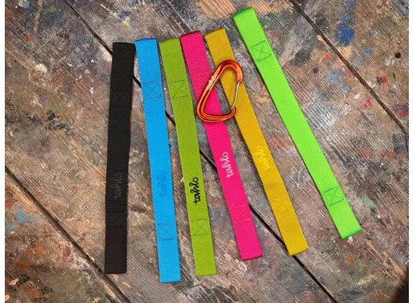 Zugseil Premium Umhängeband mit Karabiner gelb