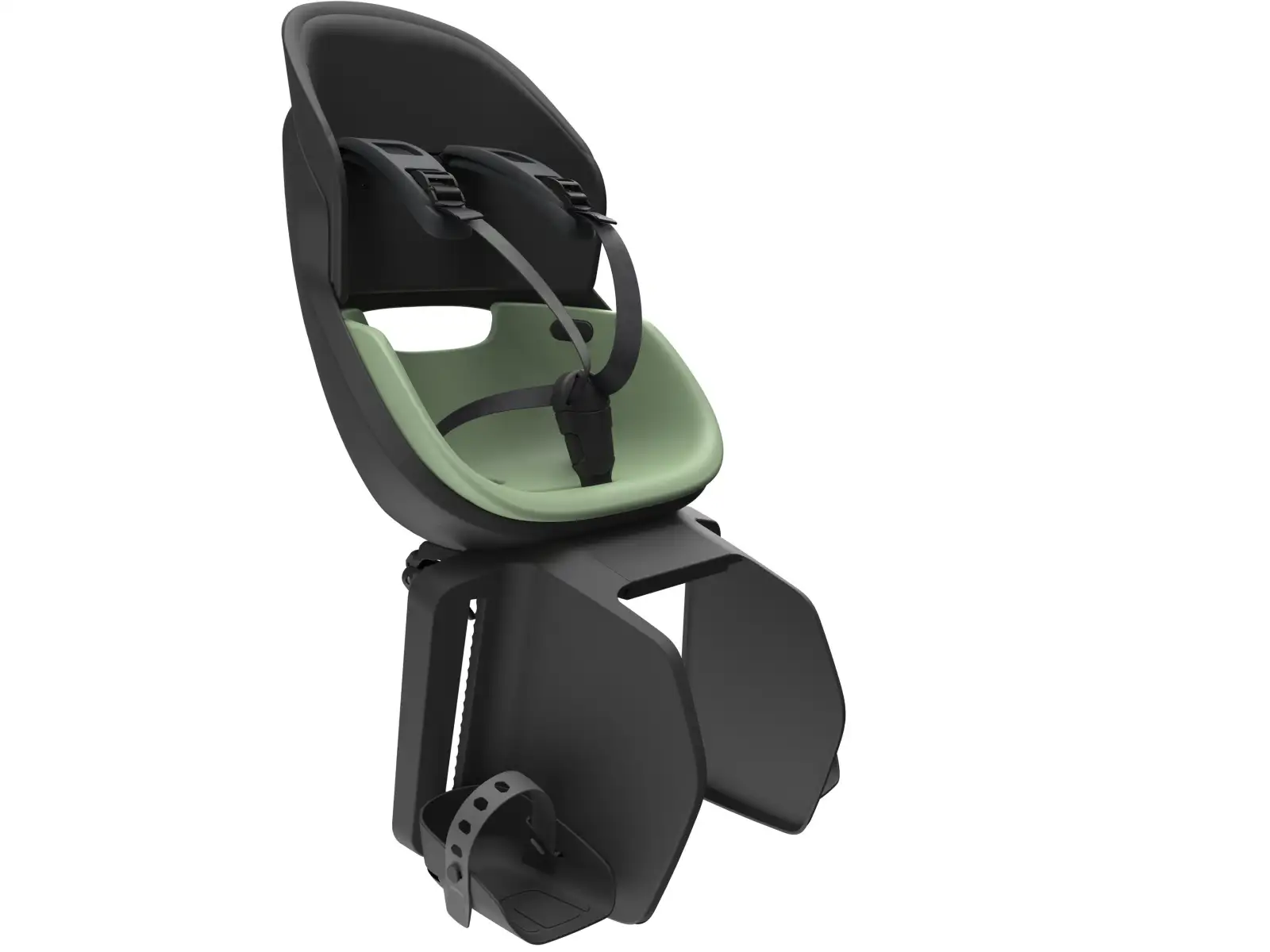 Prodigee Icon Kindersitz hinten am Gepäckträger schwarz/khaki