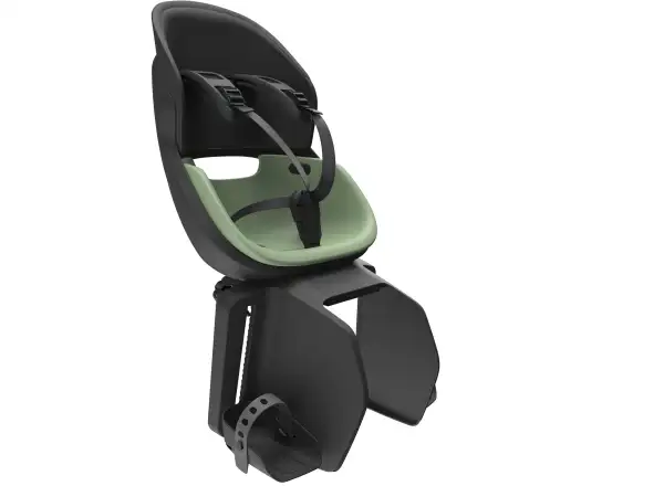 Prodigee Icon Kindersitz hinten am Gepäckträger schwarz/khaki