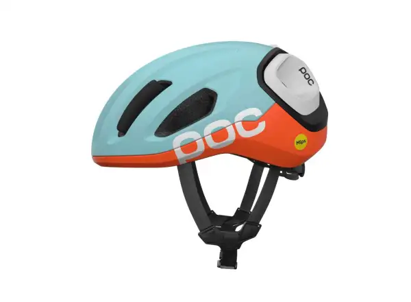 POC Amidal Rennradhelm Indicolite Blue Matt/Carnelian Orange Matt
