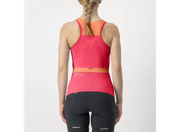 Castelli Solaris Damen ärmelloses Trikot hibiscus/soft orange