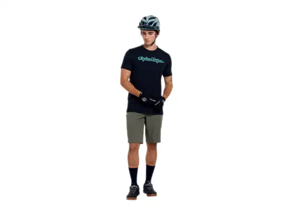 Troy Lee Designs Skyline Ride Herrentrikot Signature Black/Real Teal