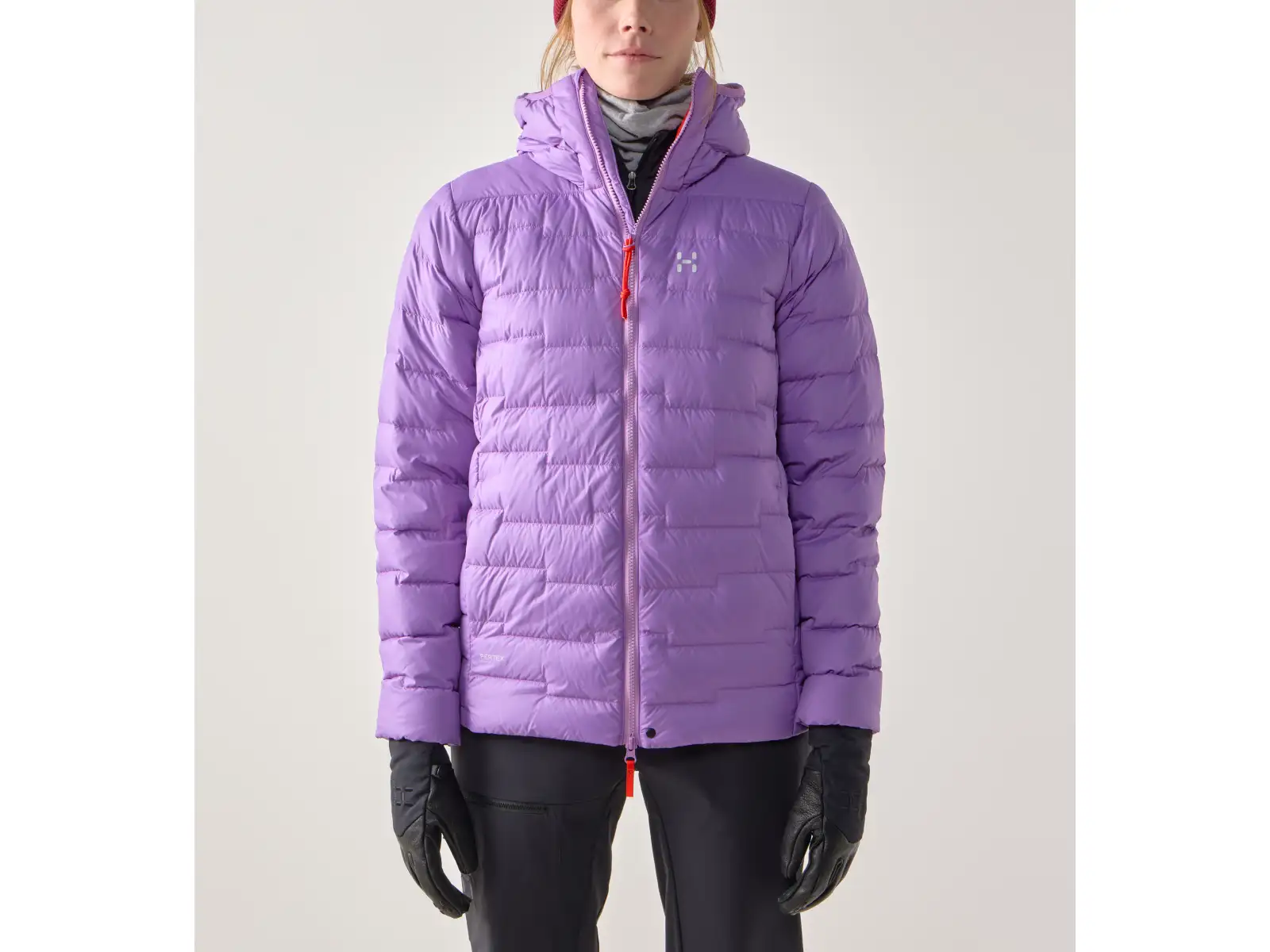 Haglöfs ROC Flash Down Hood Damenjacke Purple Ice/Tech Red