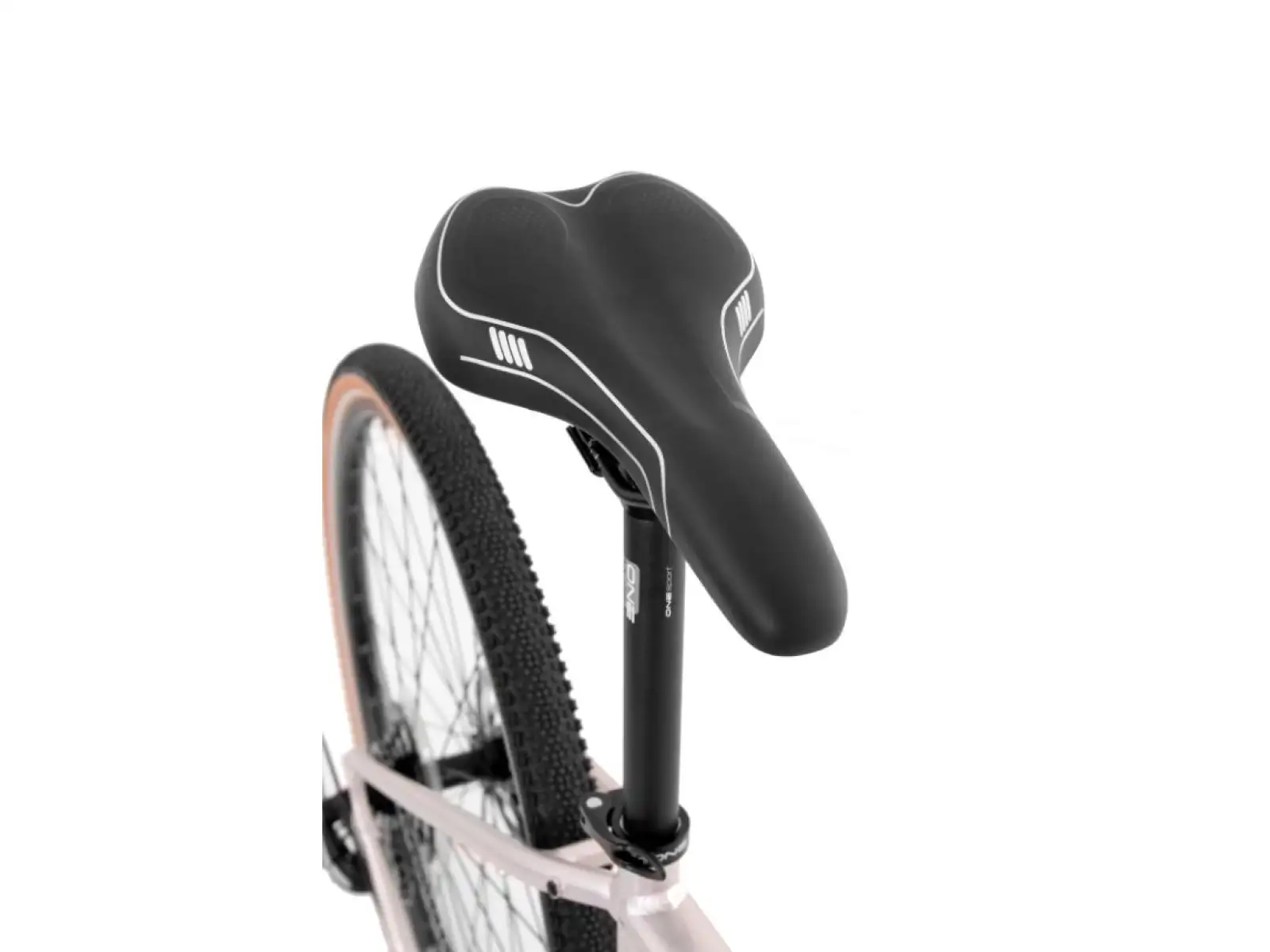 Rock Machine CrossRide 300 glänzend silber/schwarz Trekkingrad.