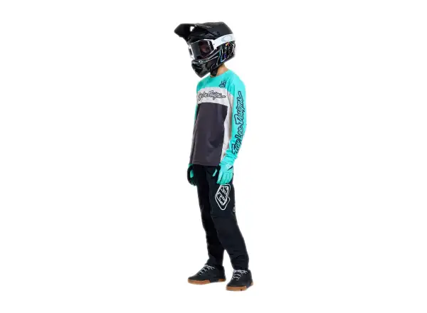 Troy Lee Designs Youth Sprint Pro Kindertrikot Langarm Yo Moto Carbon