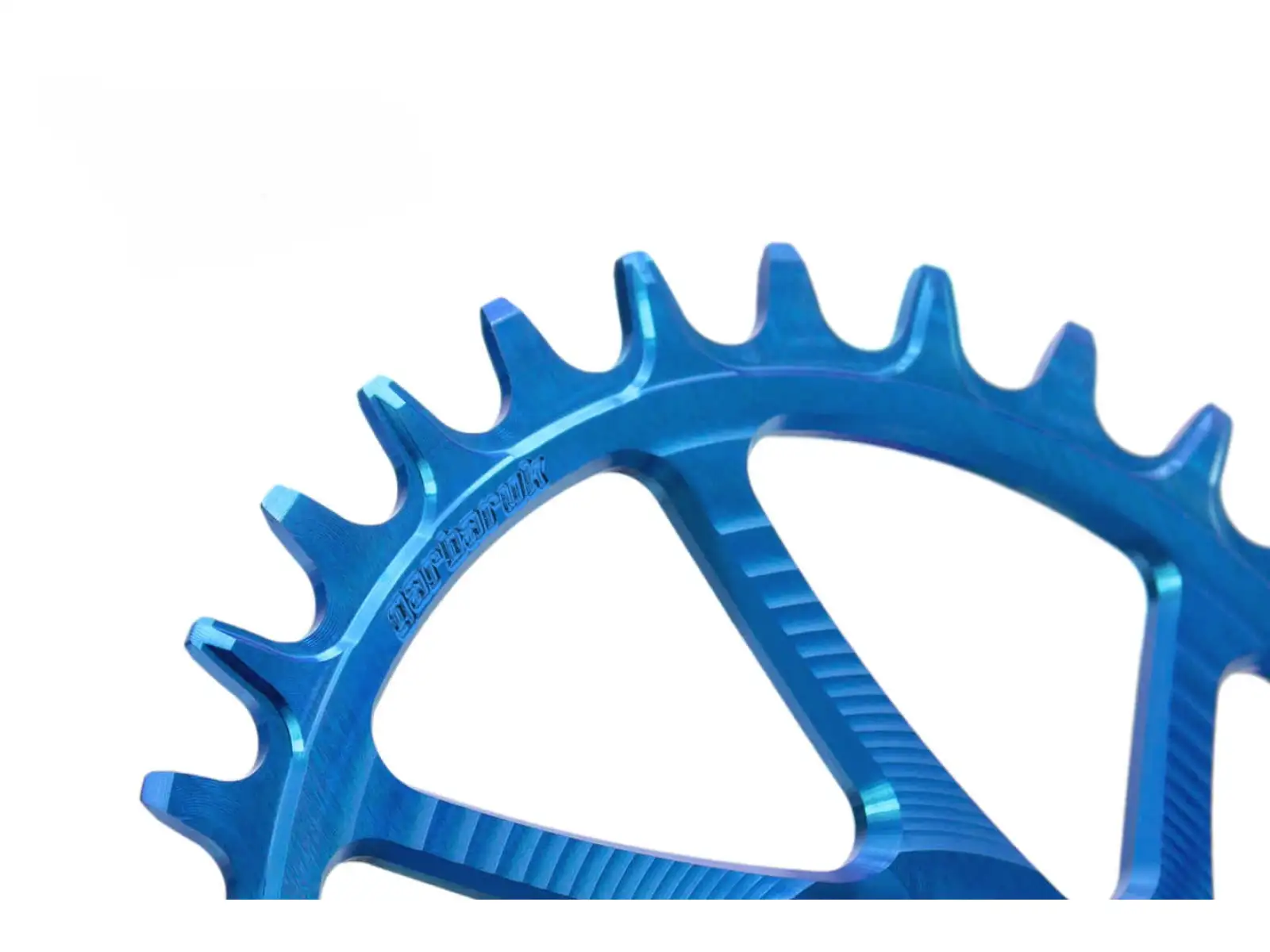 Garbaruk Round MTB Kettenblatt für Shimano 7100/8100 in Blau.