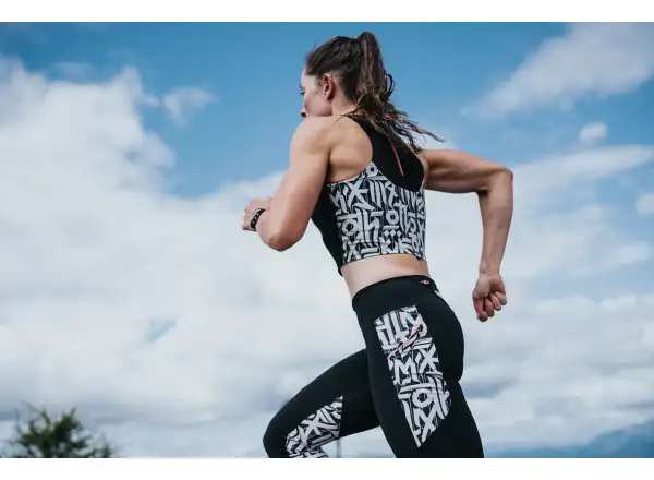 Dynafit Trail Crop Top Damen ärmelloses Trikot Black Out