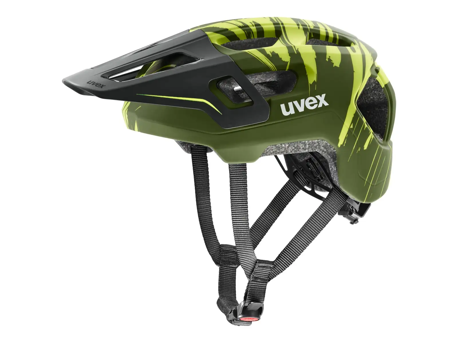 Uvex React JR Fullface MTB Helm Dark olive matt
